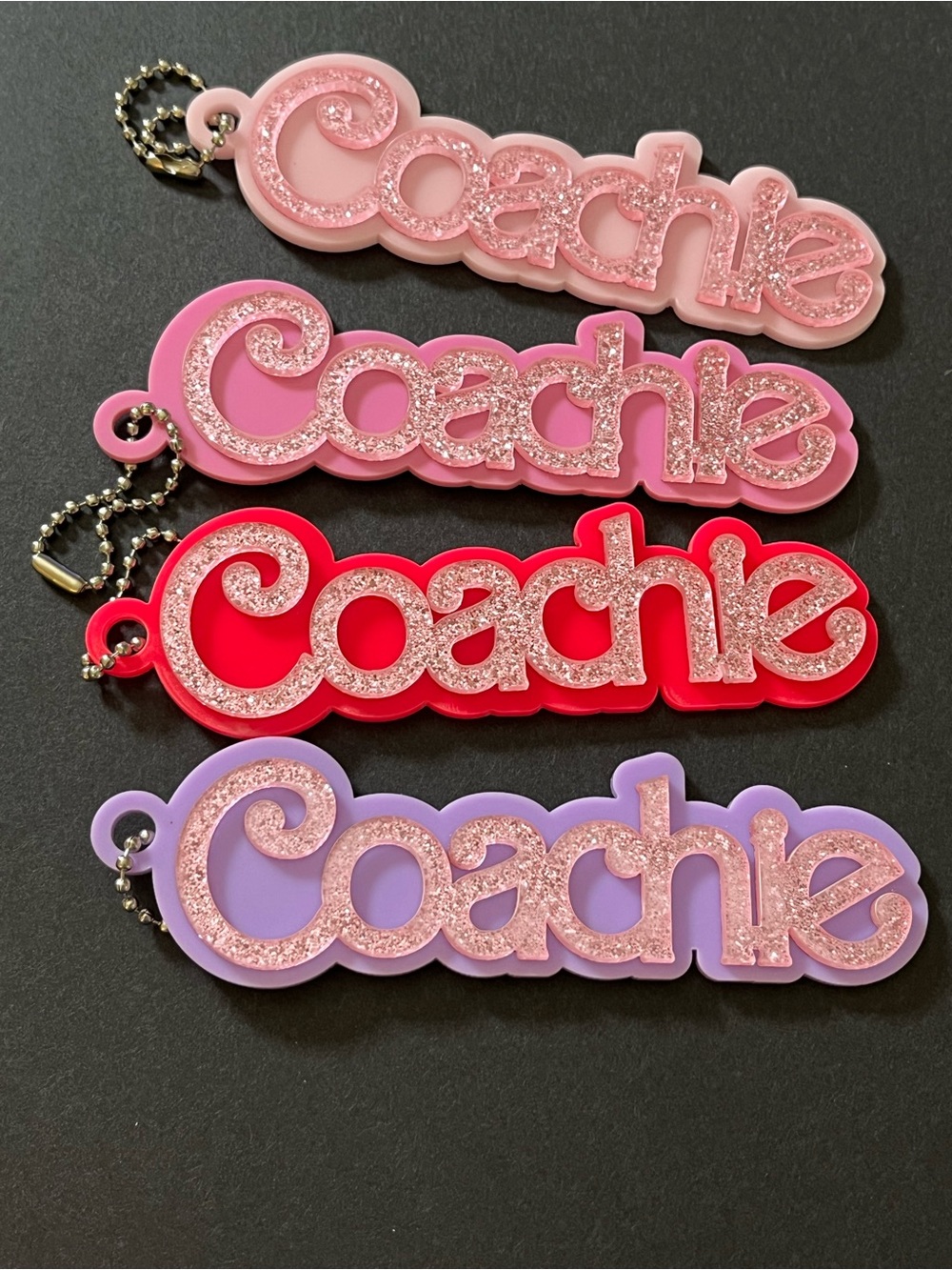 Pink Custom Acrylic Bag Charm - Choose 1